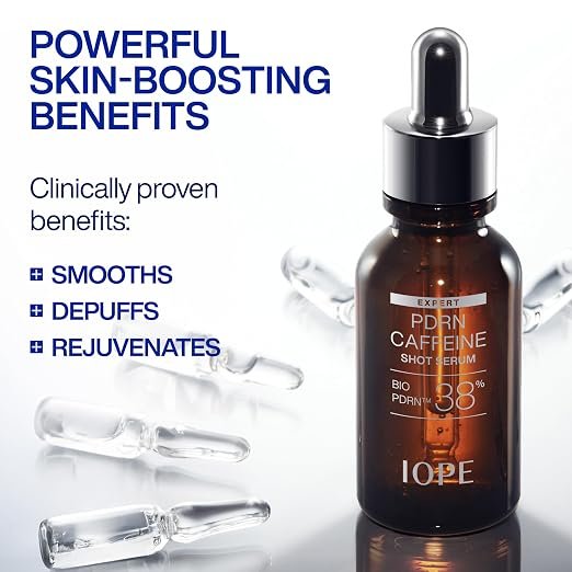 IOPE Expert PDRN Caffeine Shot Serum - Anti-Aging Face Serum to Visibly Depuff, Smooth, and Rejuvenate Tired Skin - With BIO-PDRN and Caffeine - Fast-Absorbing Texture - 1.01 fl. oz. hover