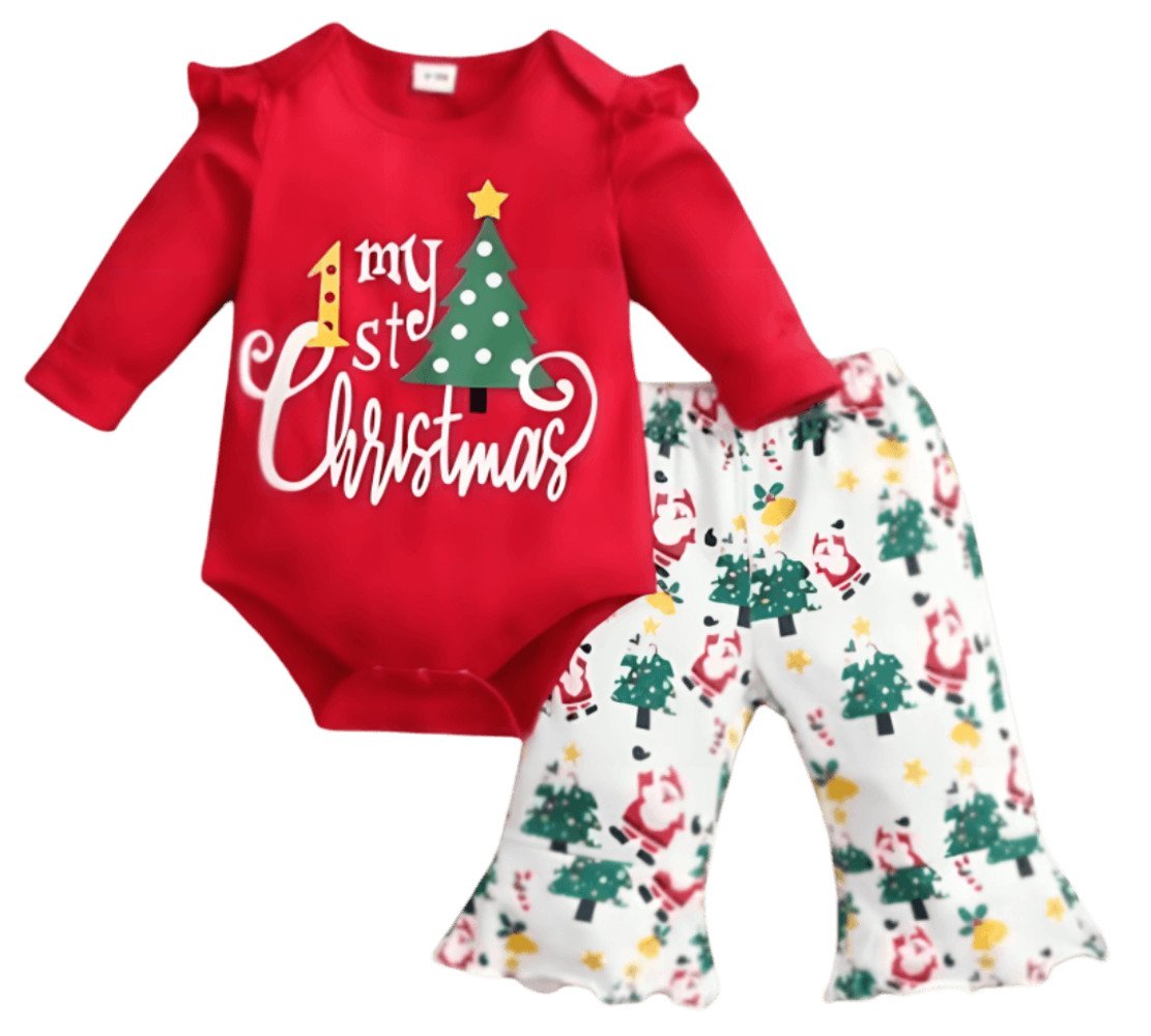 Baby Girl's 1st Christmas Outfit Set