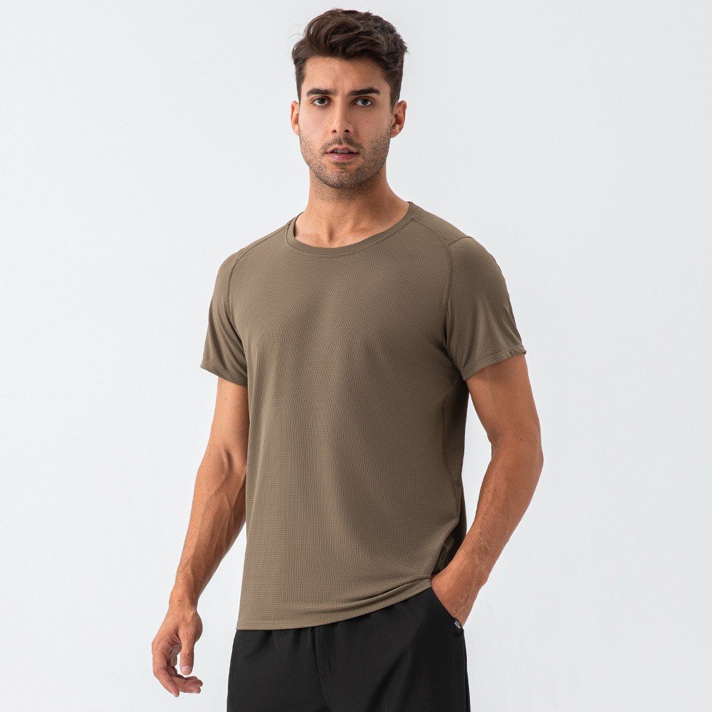 Fashion Summer Men's Round Neck Clothes Breathable Fitness Short Sleeve T-Shirt