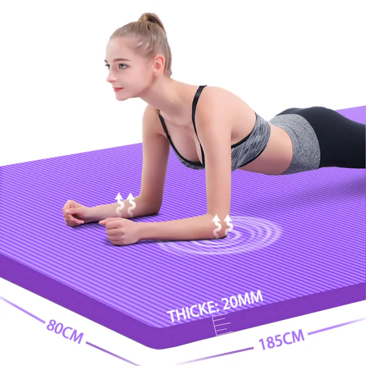 Yoga Mat 20MM Thick Non-slip High-density Sports Fitness Mat Home Sports Pilates Mat Gymnastics Exercise Mat 