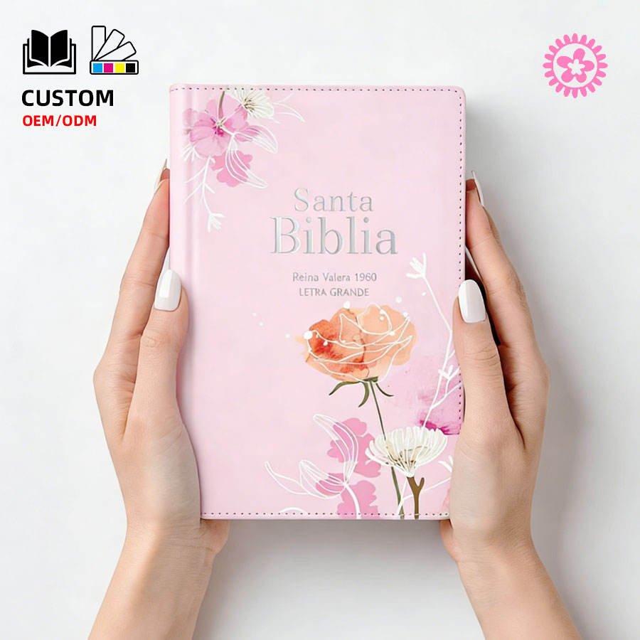 Custom Bible Printing Service Book Printing Reina Valera 1960 Spanish Bible Manufacturer Leather Cover Books Printing